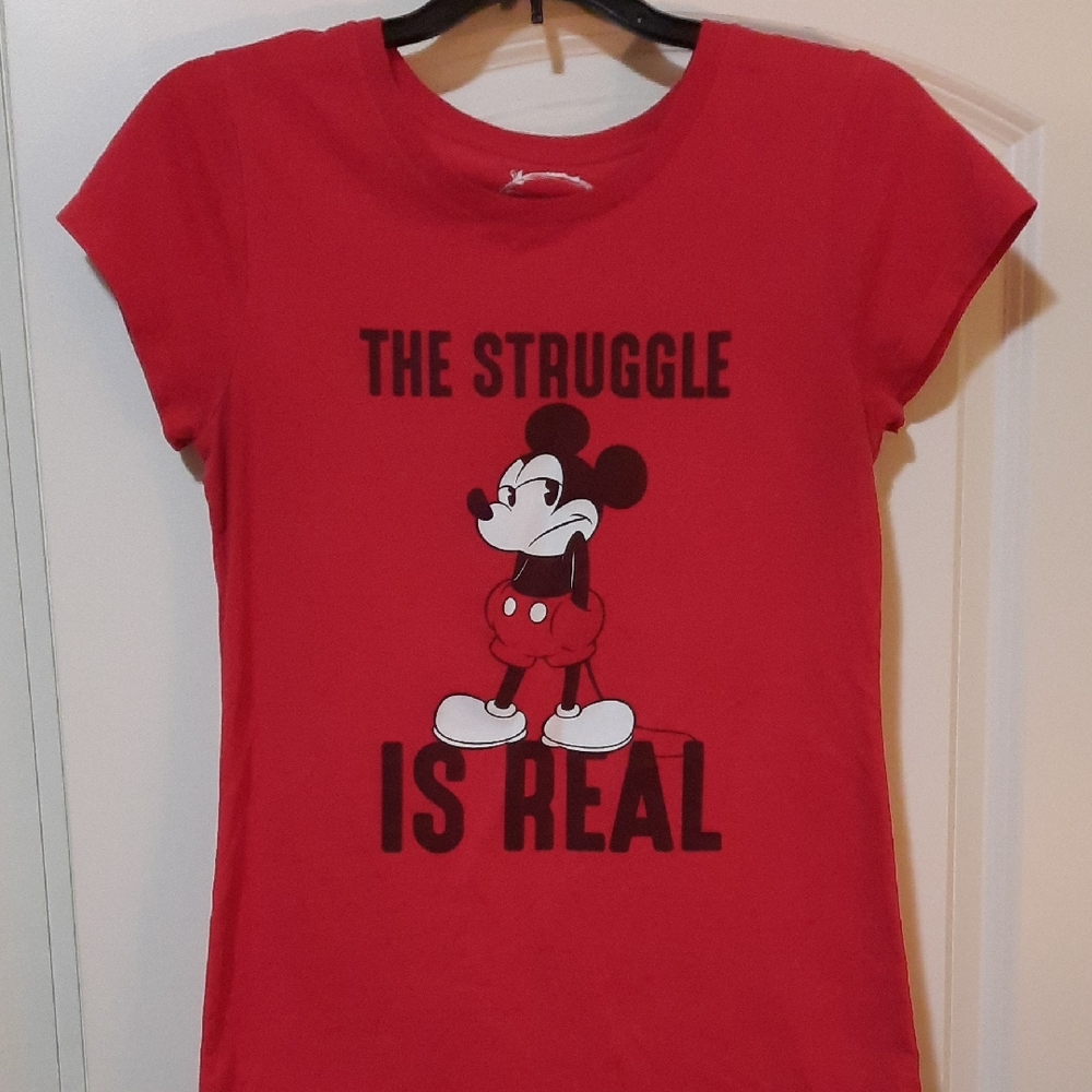 Red Girls Mickey Mouse Shirt